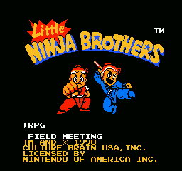 Little Ninja Brothers title screenshot